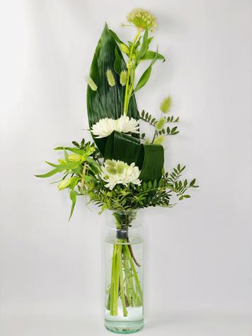 White and Green Vase Arrangement